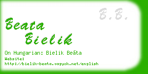 beata bielik business card